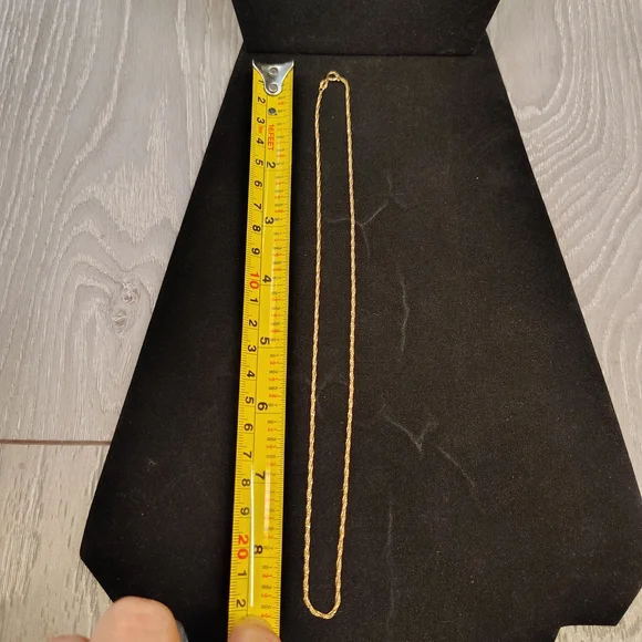 10k Gold Rope Chain 9 Inches - Picture 4 of 5